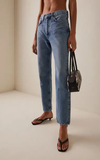 AGOLDE Lana Rigid Mid-Rise Straight-Leg Jeans | Thumbnail 3