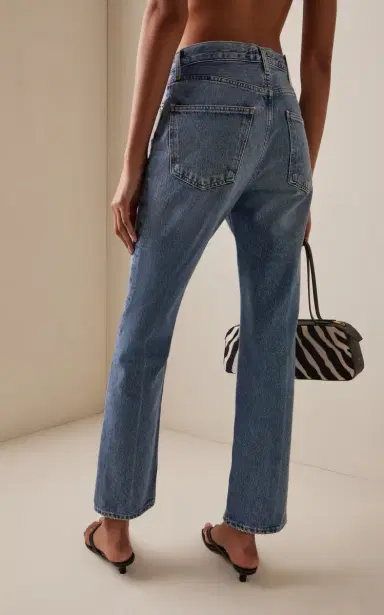 AGOLDE Lana Rigid Mid-Rise Straight-Leg Jeans | Thumbnail 4