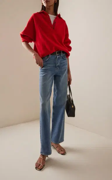 AGOLDE Ren Stretch High-Rise Wide-Leg Jeans | Thumbnail 2