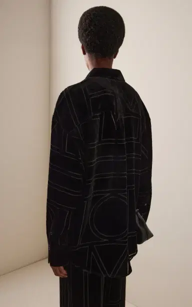 TOTEME Oversized Devoré Shirt | Thumbnail 4 TOTEME Oversized Devoré Shirt | Thumbnail 4
