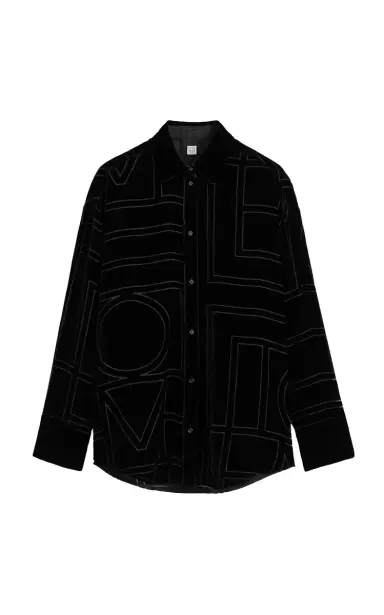 TOTEME Oversized Devoré Shirt | Thumbnail 1 TOTEME Oversized Devoré Shirt | Thumbnail 1