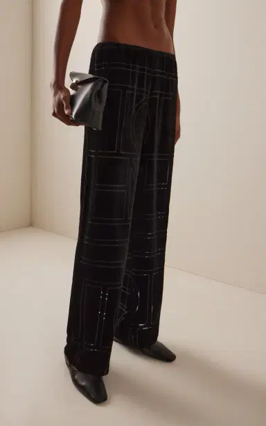 TOTEME Monogram Devoré PJ Pants | Thumbnail 3 TOTEME Monogram Devoré PJ Pants | Thumbnail 3