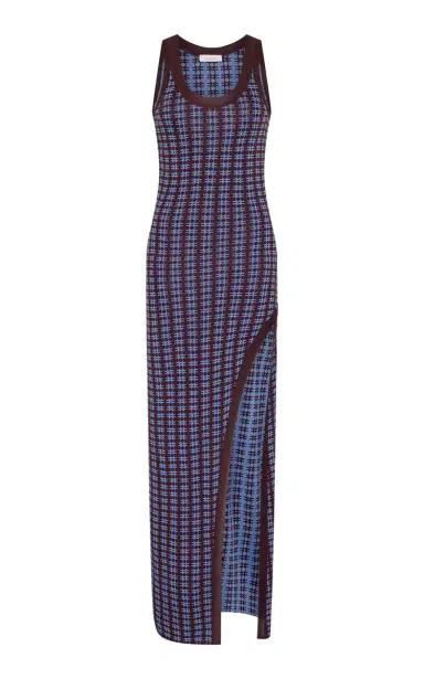 Rabanne Jacquard Knit Split Maxi Dress | Thumbnail 6 Rabanne Jacquard Knit Split Maxi Dress | Thumbnail 6