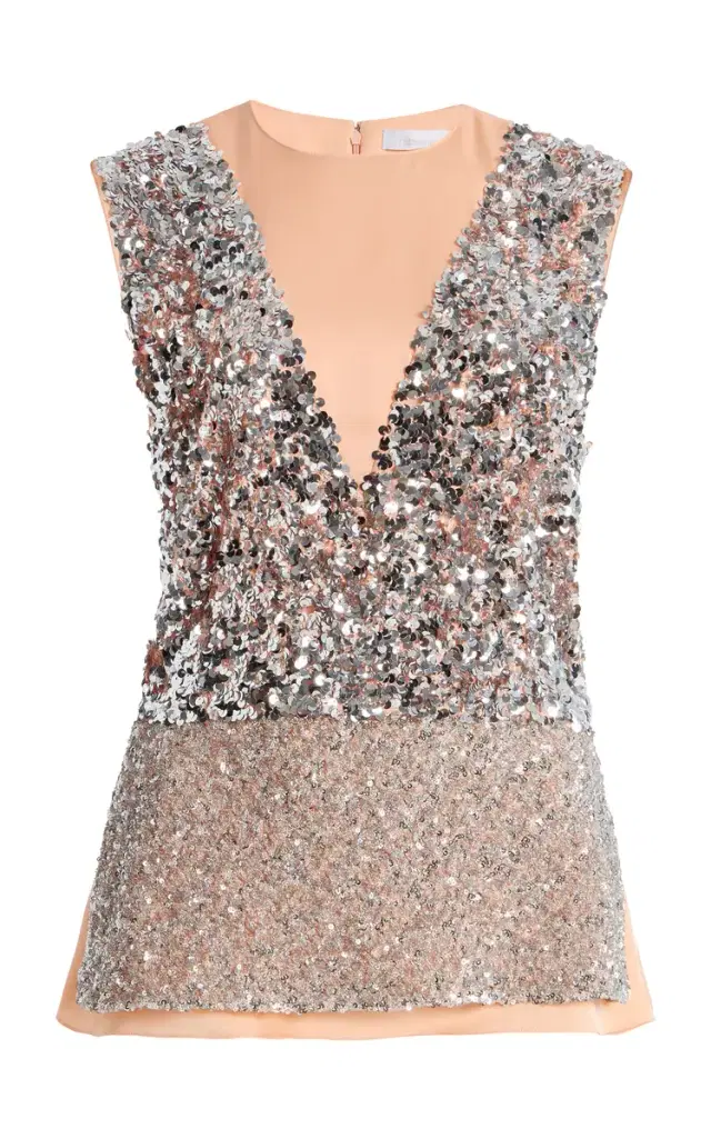 Rabanne Sequined Satin Top