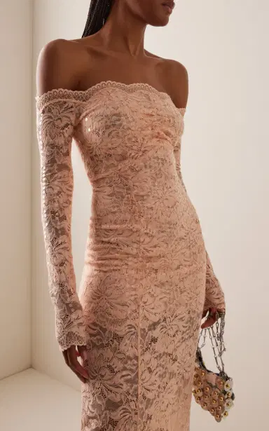 Rabanne Scalloped Stretch-Lace Sequined Maxi Dress | Thumbnail 2
