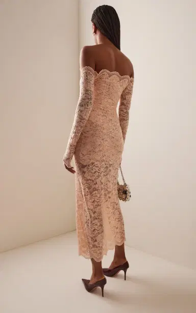 Rabanne Scalloped Stretch-Lace Sequined Maxi Dress | Thumbnail 4