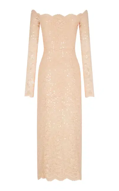 Rabanne Scalloped Stretch-Lace Sequined Maxi Dress | Thumbnail 5