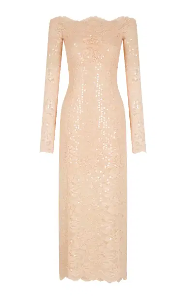 Rabanne Scalloped Stretch-Lace Sequined Maxi Dress | Thumbnail 6