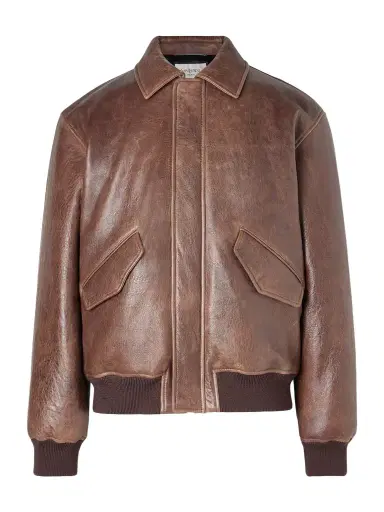 Saint Laurent Leather Bomber Jacket - Men | Thumbnail 1