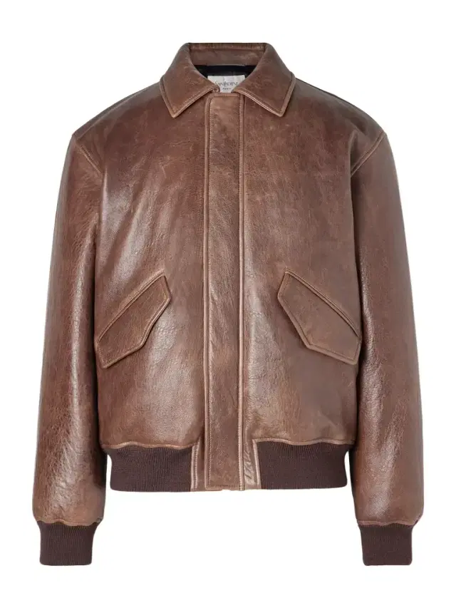 Leather Bomber Jacket - Men