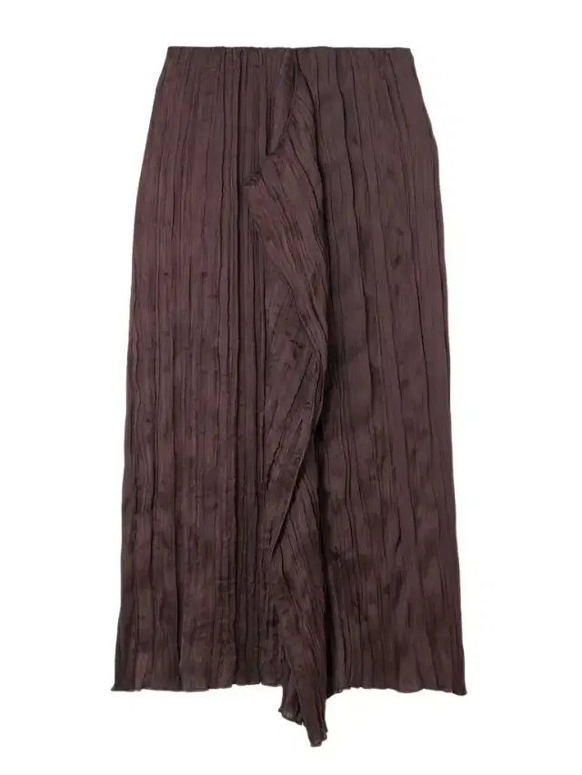 Mai Draped Plissé-satin Midi Skirt