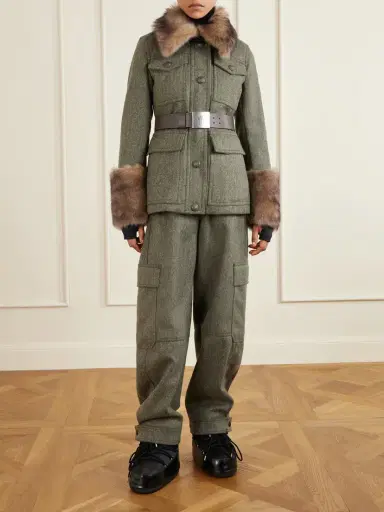 Moncler Grenoble Devez Shearling-trimmed Wool-gabardine Ski Jacket | Thumbnail 2 Moncler Grenoble Devez Shearling-trimmed Wool-gabardine Ski Jacket | Thumbnail 2