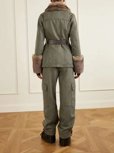 Moncler Grenoble Devez Shearling-trimmed Wool-gabardine Ski Jacket | Thumbnail 4 Moncler Grenoble Devez Shearling-trimmed Wool-gabardine Ski Jacket | Thumbnail 4