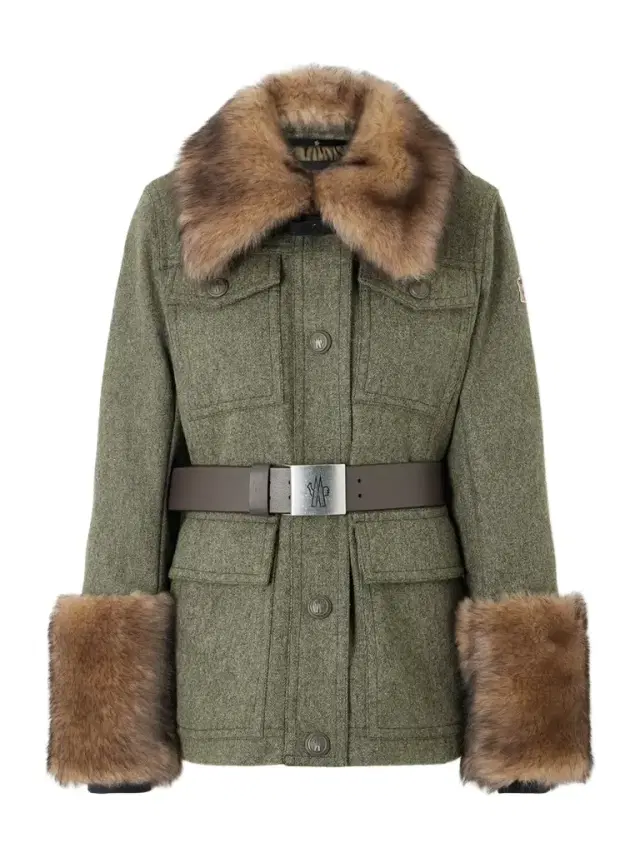 Moncler Grenoble Devez Shearling-trimmed Wool-gabardine Ski Jacket