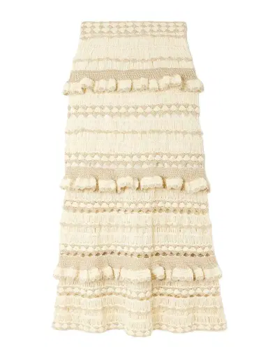 Zimmermann Wanderlust Ruffled Ruffled Pointelle-knit Maxi Skirt | Thumbnail 1 Zimmermann Wanderlust Ruffled Ruffled Pointelle-knit Maxi Skirt | Thumbnail 1