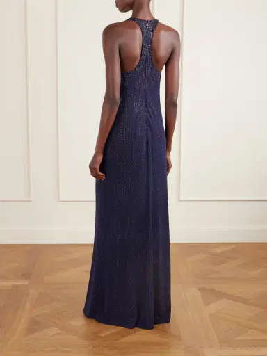 Ralph Lauren Collection Claeton Crystal-embellished Crepe Halterneck Gown | Thumbnail 3 Ralph Lauren Collection Claeton Crystal-embellished Crepe Halterneck Gown | Thumbnail 3