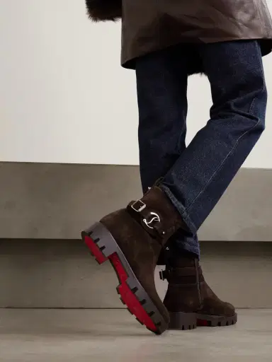 Christian Louboutin Dianouchette Buckled Suede Ankle Boots | Thumbnail 2 Christian Louboutin Dianouchette Buckled Suede Ankle Boots | Thumbnail 2