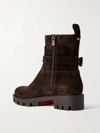 Christian Louboutin Dianouchette Buckled Suede Ankle Boots | Thumbnail 3 Christian Louboutin Dianouchette Buckled Suede Ankle Boots | Thumbnail 3