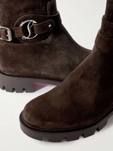 Christian Louboutin Dianouchette Buckled Suede Ankle Boots | Thumbnail 4 Christian Louboutin Dianouchette Buckled Suede Ankle Boots | Thumbnail 4