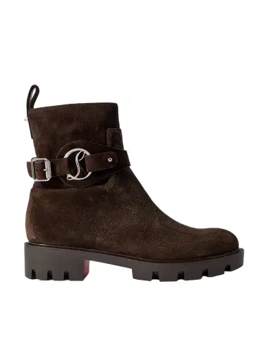 Christian Louboutin Dianouchette Buckled Suede Ankle Boots | Thumbnail 1 Christian Louboutin Dianouchette Buckled Suede Ankle Boots | Thumbnail 1