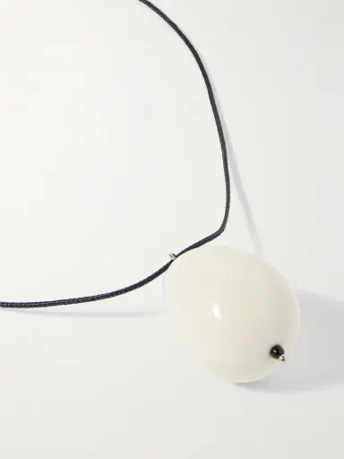 Gohar World Host Porcelain, Silver And Cord Necklace | Thumbnail 4