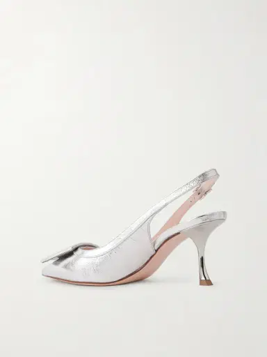 Roger Vivier Viv In The City 65 Metallic Textured-leather Slingback Pumps | Thumbnail 3 Roger Vivier Viv In The City 65 Metallic Textured-leather Slingback Pumps | Thumbnail 3