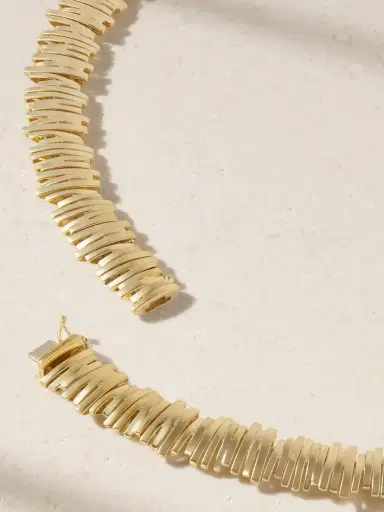 Suzanne Kalan 18-karat Gold Tennis Necklace | Thumbnail 3