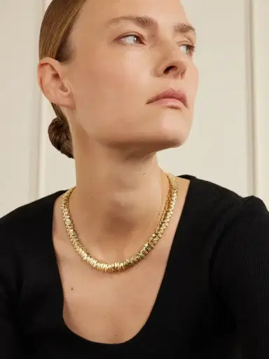 Suzanne Kalan 18-karat Gold Tennis Necklace | Thumbnail 5