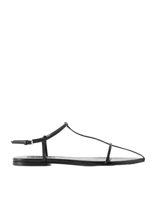 Leather Point-toe Sandals