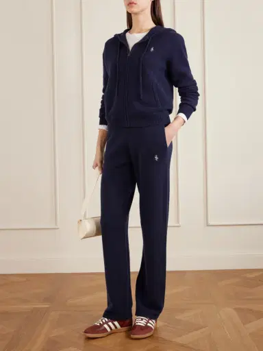 Sporty & Rich Embroidered Cashmere And Wool-blend Cardigan | Thumbnail 2 Sporty & Rich Embroidered Cashmere And Wool-blend Cardigan | Thumbnail 2