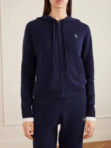 Sporty & Rich Embroidered Cashmere And Wool-blend Cardigan | Thumbnail 3 Sporty & Rich Embroidered Cashmere And Wool-blend Cardigan | Thumbnail 3