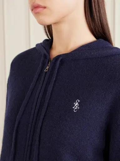 Sporty & Rich Embroidered Cashmere And Wool-blend Cardigan | Thumbnail 5 Sporty & Rich Embroidered Cashmere And Wool-blend Cardigan | Thumbnail 5