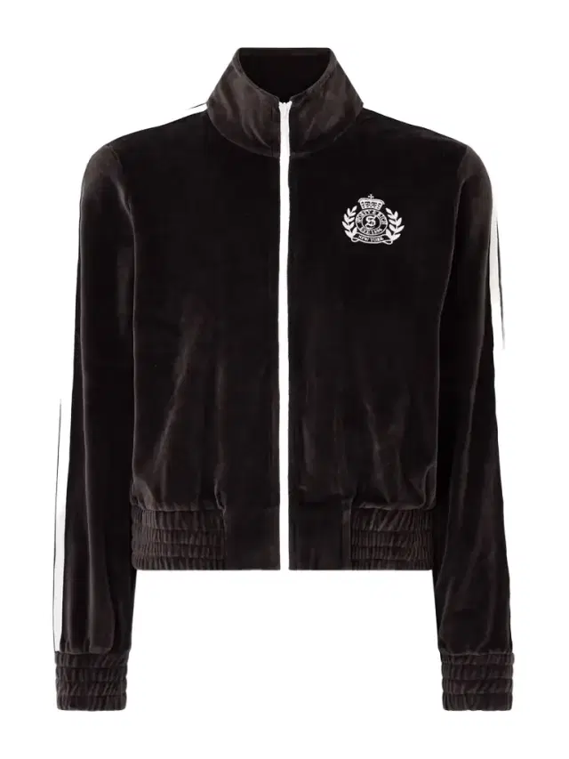 Elio Embroidered Cotton-velour Track Jacket Elio Embroidered Cotton-velour Track Jacket