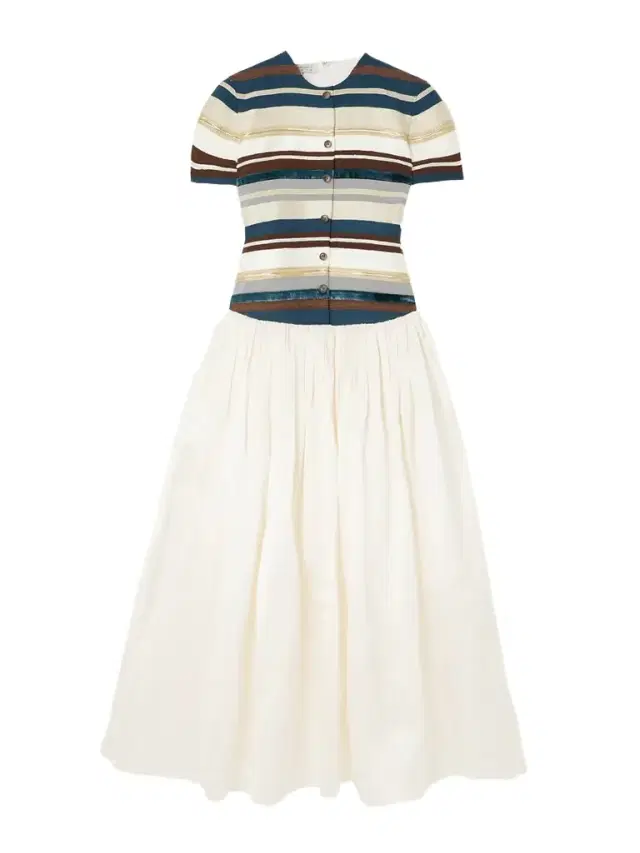 Sadu Paneled Satin Midi Dress