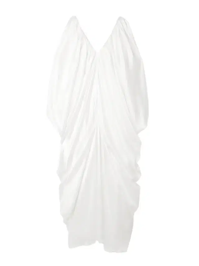 Draped Gathered Silk-satin Gown