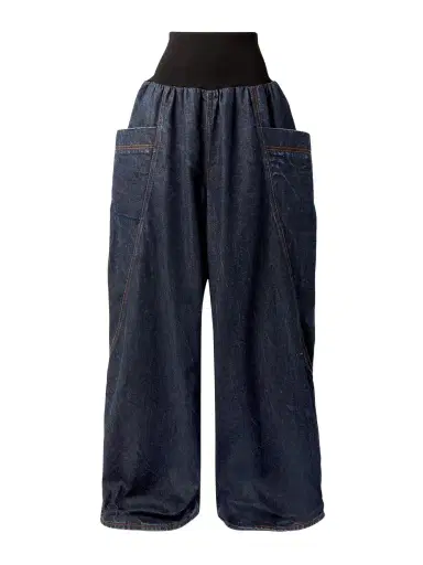 Alaïa Jersey-trimmed High-rise Wide-leg Jeans | Thumbnail 1