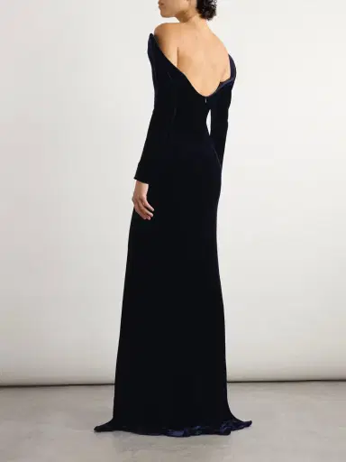 Alaïa Off-the-shoulder Velvet Gown | Thumbnail 3 Alaïa Off-the-shoulder Velvet Gown | Thumbnail 3