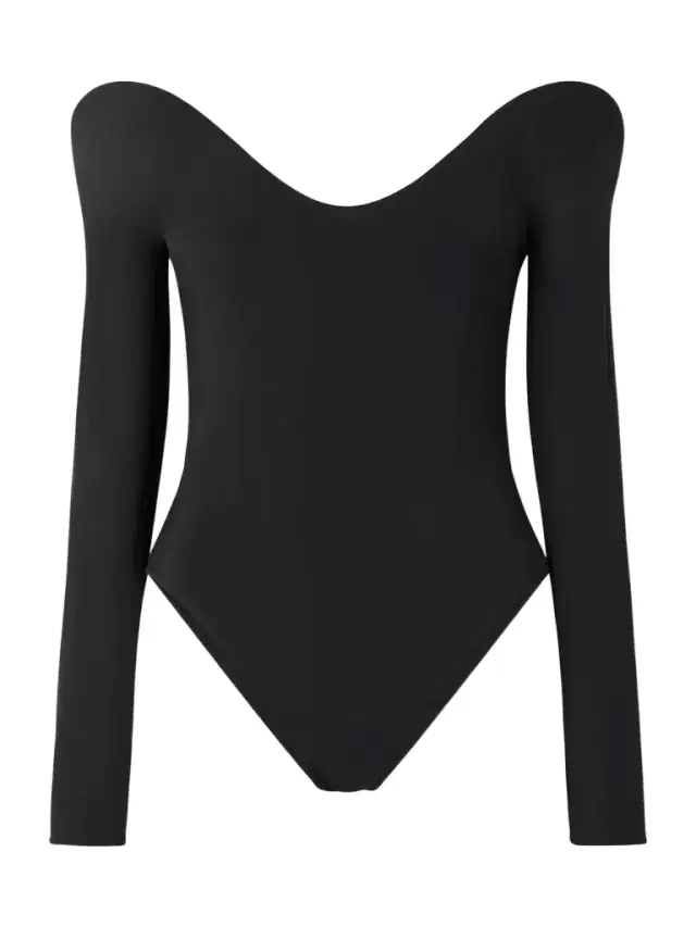 Alaïa Open-back Padded Jersey Bodysuit