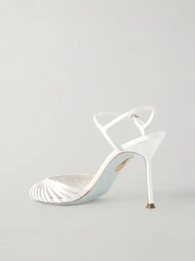 Aquazzura Hold Me 85 Satin Sandals | Thumbnail 3