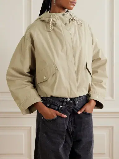 Moncler Eucalyptus Hooded Cropped Shell Down Jacket | Thumbnail 3