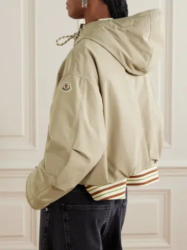 Moncler Eucalyptus Hooded Cropped Shell Down Jacket | Thumbnail 4