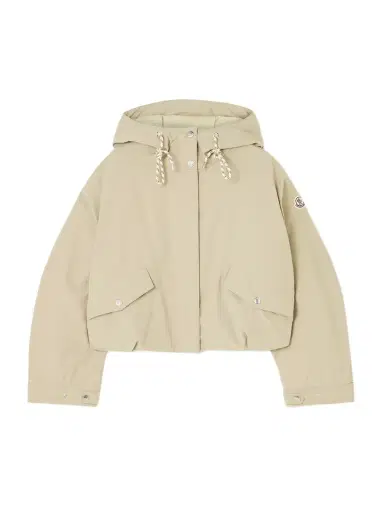 Moncler Eucalyptus Hooded Cropped Shell Down Jacket | Thumbnail 1