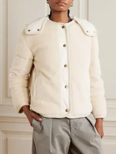 Moncler Ciboulette Hooded Shell-trimmed Plush Down Jacket | Thumbnail 3