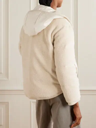 Moncler Ciboulette Hooded Shell-trimmed Plush Down Jacket | Thumbnail 4