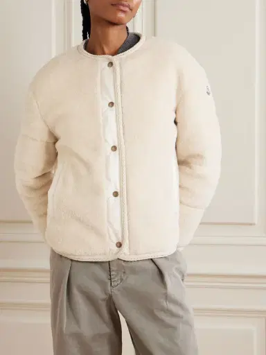 Moncler Ciboulette Hooded Shell-trimmed Plush Down Jacket | Thumbnail 6