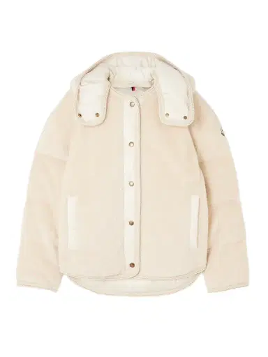 Moncler Ciboulette Hooded Shell-trimmed Plush Down Jacket | Thumbnail 1