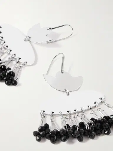 Isabel Marant Nora Silver-tone Beaded Earrings | Thumbnail 3