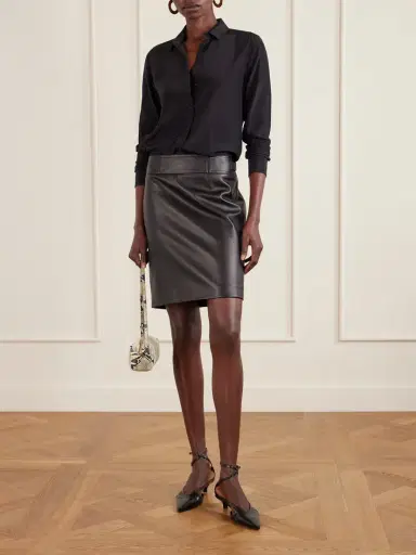Magda Butrym Leather Midi Skirt | Thumbnail 2 Magda Butrym Leather Midi Skirt | Thumbnail 2