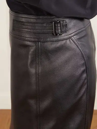 Magda Butrym Leather Midi Skirt | Thumbnail 4 Magda Butrym Leather Midi Skirt | Thumbnail 4