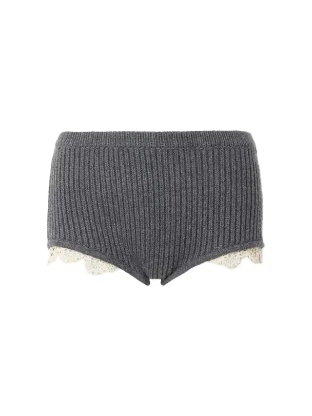 Crochet-trimmed Knitted Cashmere Shorts